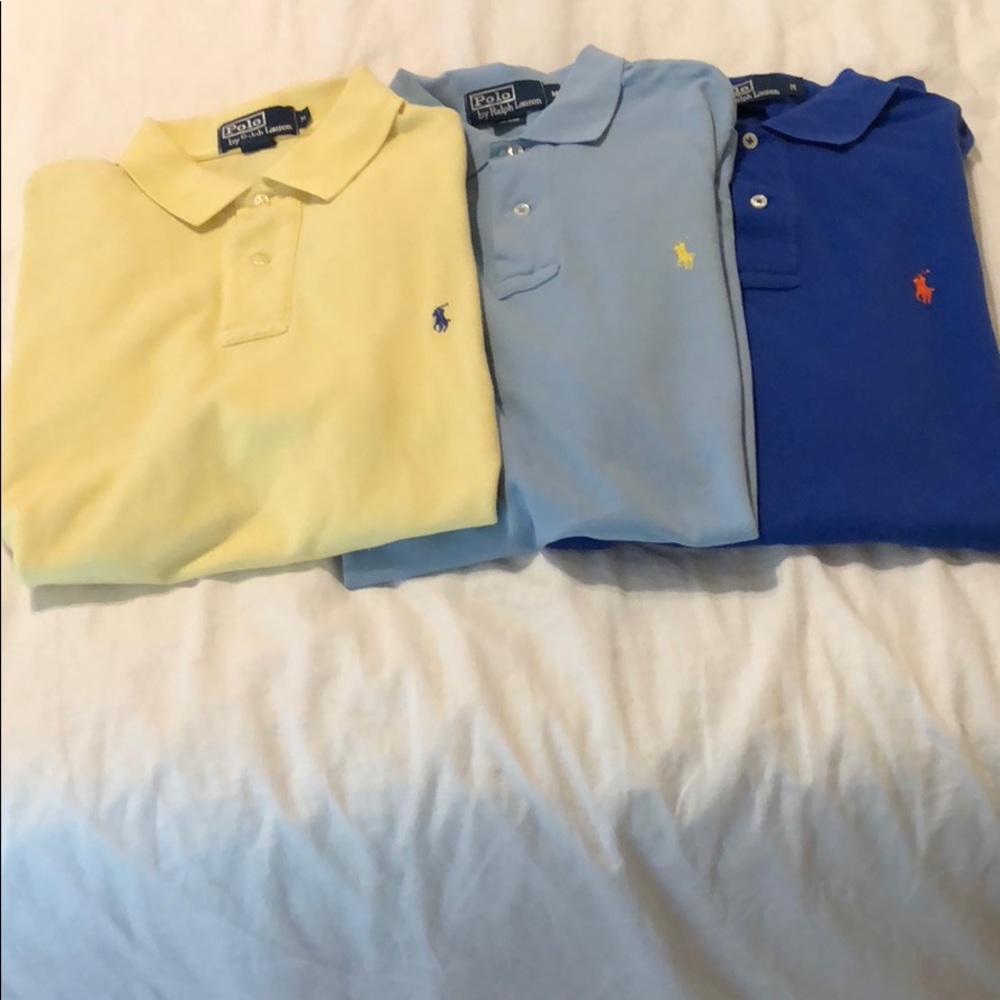 3 Ralph Lauren 2-button Polos